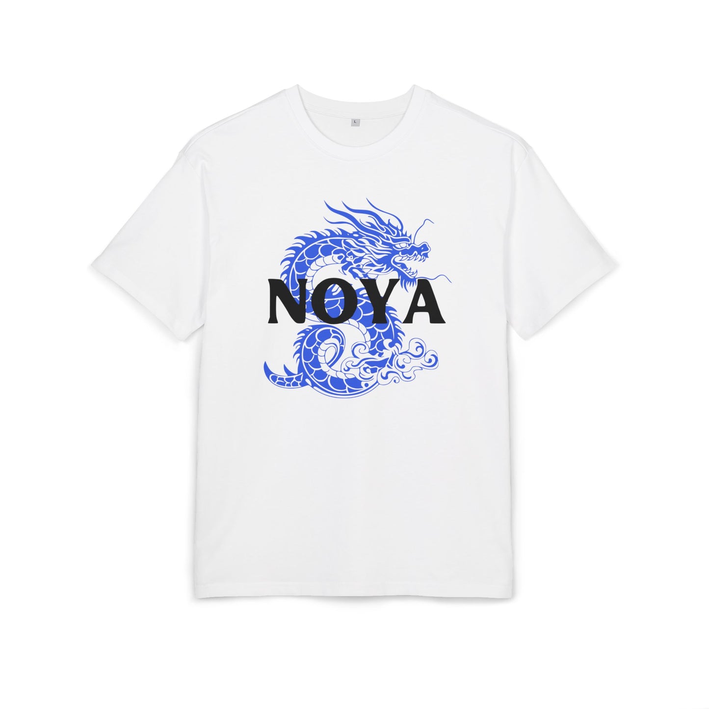 NOYA White Blue Oversize Tee